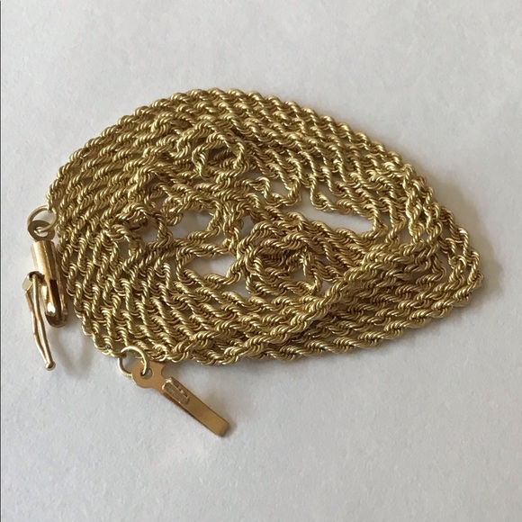 Solid 18K Gold 31” Rope Chain 7.84 Grams Nice - Picture 7 of 11